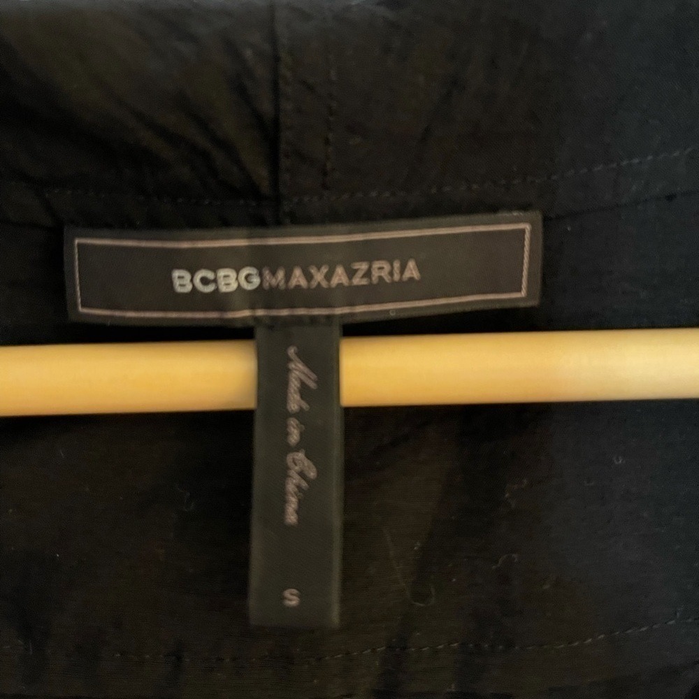 BCBGMaxAzria Dress Reagan Sleeveless Black Drawstring Waist Pockets Size SM - Picture 3 of 5